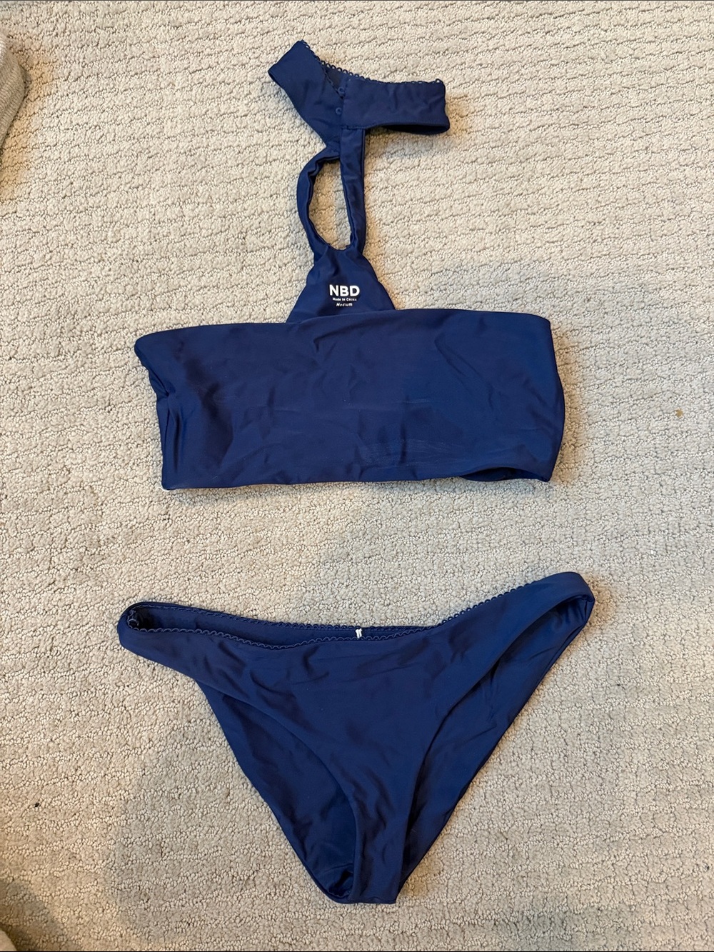 NBD Navy Cut-Out Bandeau Bikini Set